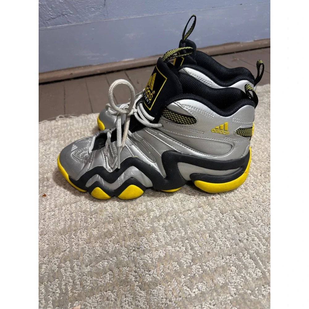 Adidas Equipment KB8 II Mens Basketball Shoes Silver Yellow‎ SZ 6